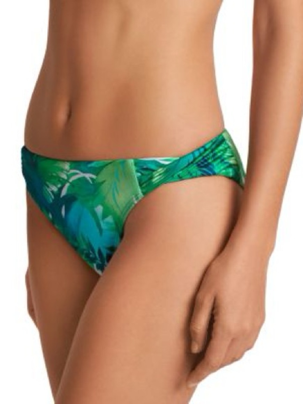 🆕 Lauren Ralph Lauren Twist Side Tab Hipster Bikini Bottom Tropical Size 12